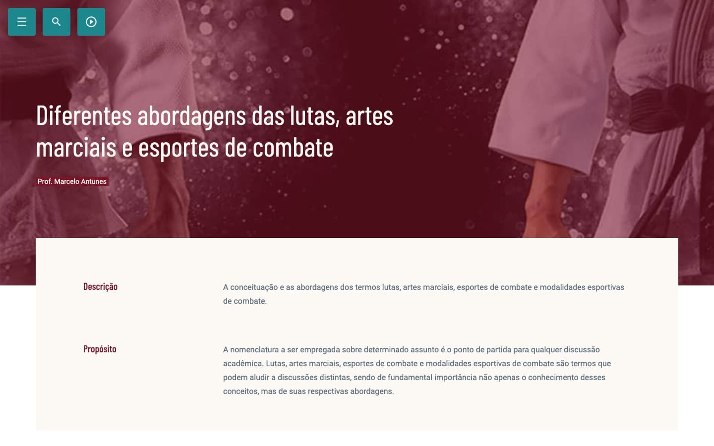 Fights, martial arts and combat sports